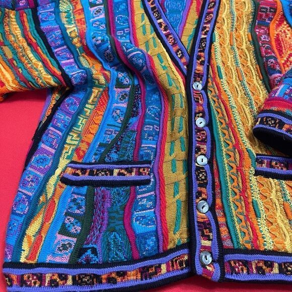 Vintage COOGI Wool Knitted Cosby Cardigan Sweater Size S Made In Australia RARE - Picture 7 of 13